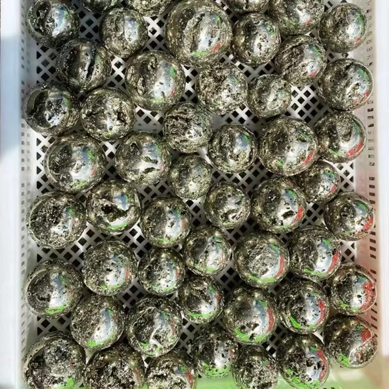 Donghai wholesale  pyrite spheres rough mineral specimen carvings natural crystal chalcopyrite for sale