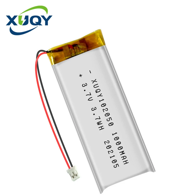 XUQY 102050 1000mAh 3.7V Polymer Lithium Battery Intelligent LED Lamp Rechargeable Battery