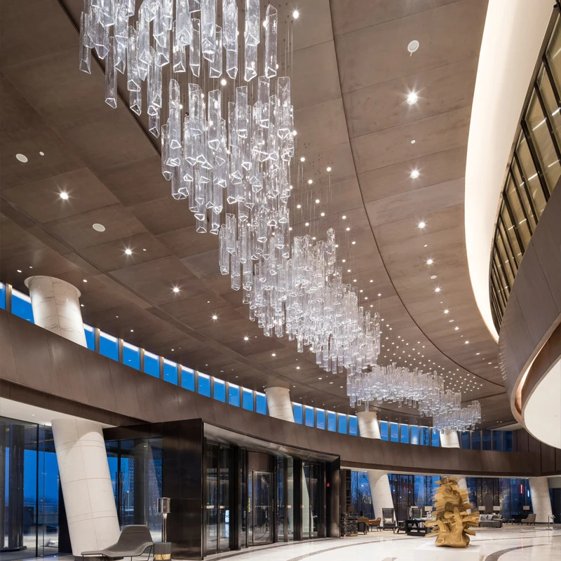 Professional Suppliers Luxury Hotel Lobby Large Ceiling Banquet Hall LED Chandelier Lamp