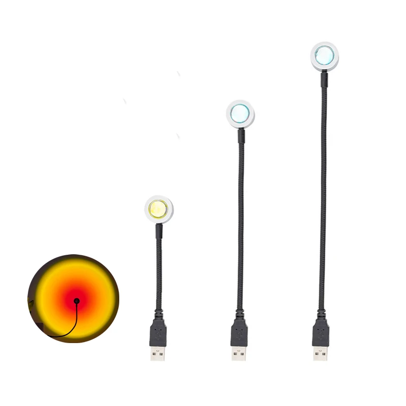 Atmosphere Night Light USB Mini Sunset Projection Lamp Live Beauty Background Wall Decoration Photography Room Decorate Light