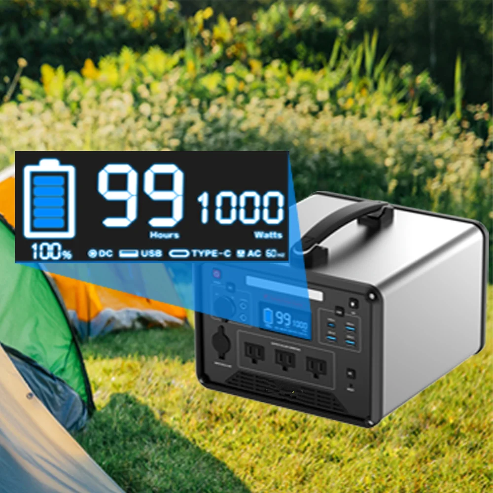 Mini Solar Energy System Power Bank Lifepo4 Lithium Battery  Solar Power Station Generator 1000w 1280wh