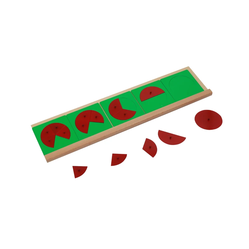 Montessori mathematic teaching aids Educational Toys Metal Fraction Circles with Stands