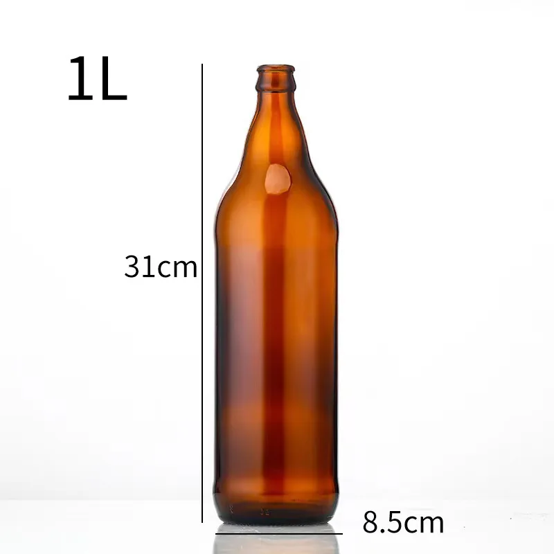 Factory sales Hot Sale  330ml 500ml 640ml  Factory Direct 330ml Amber/ Brown Glass Beer Bottle Wine Bottle with Cap