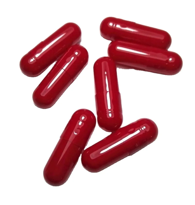 red halal gelatin empty gel capsules size 5
