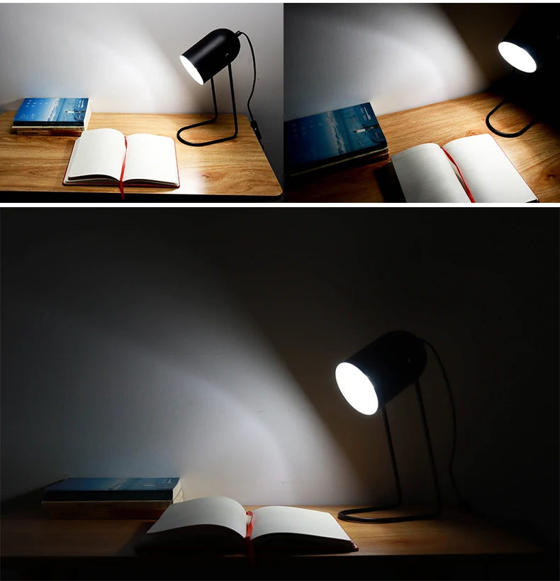 SML Traditional Iron Adjustable E14 15W Metal Painted Lamparas Desk Table Lamp