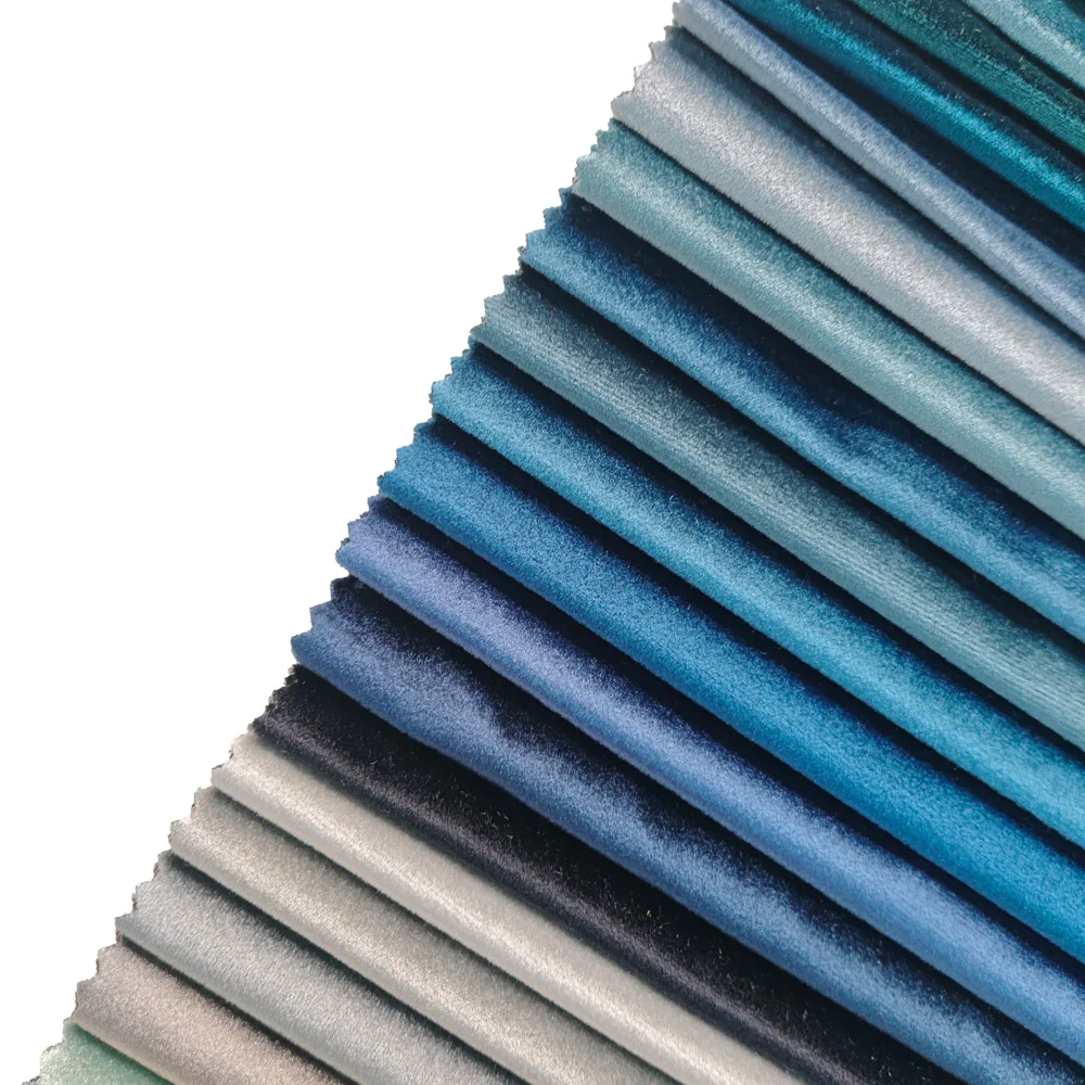 Hot Pink Veet Fabric Crushed and Aqua Floral Jacquard with Glitter Knitted Technique for Upholstery and Sofa Covers