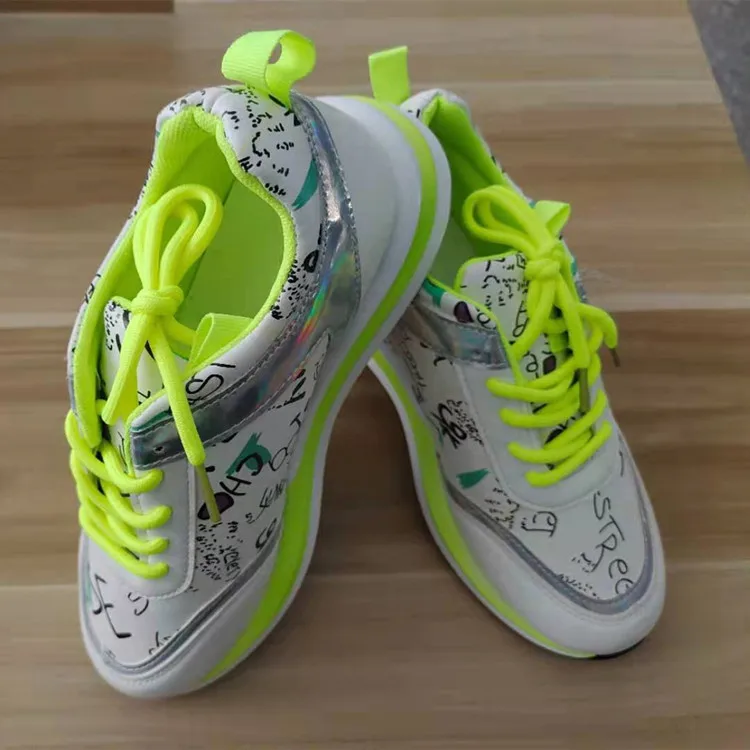 PDEP fashion new designer chunky shoes fancy ladies sport shoes lace up casual gym large size 43 sneakers shoes for women