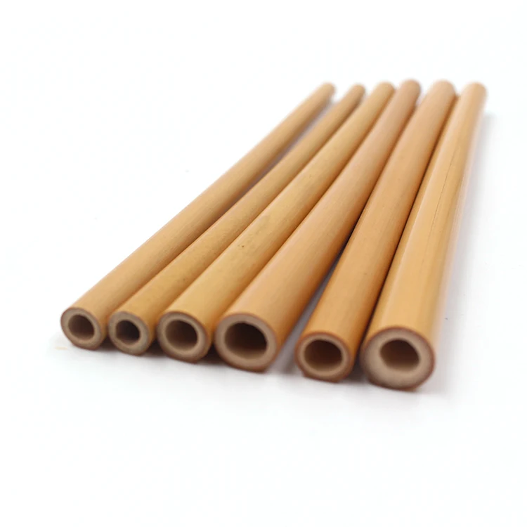 Environmental 6/8mm*20cm 100% Natural Bamboo Straw drinking