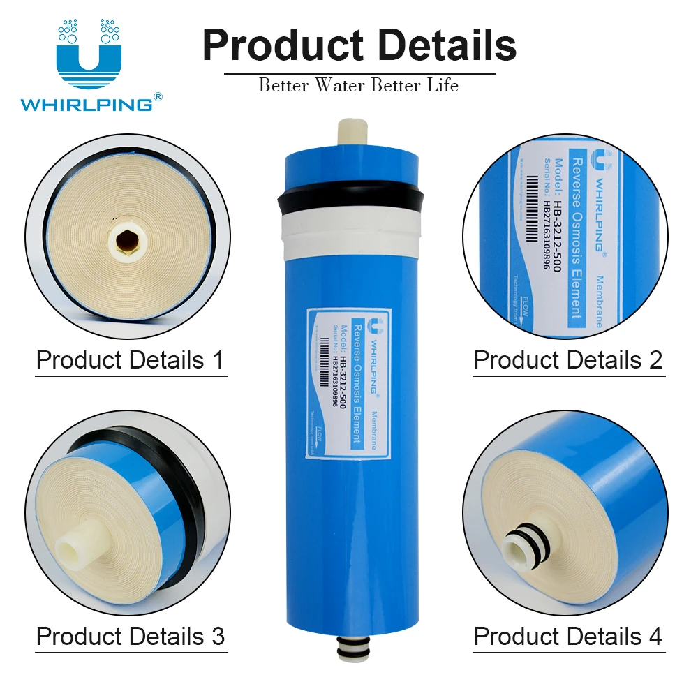 Вихревая membrane ro 3012 500gpd 400gpd 600 GPD high quality RO membrane