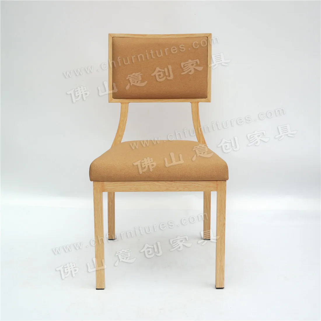 Hot Sale Modern Japanese Style Linen Square Back Finish Wood Chairs for Restaurant Living Weddings Parties for Outdoor Hall Use