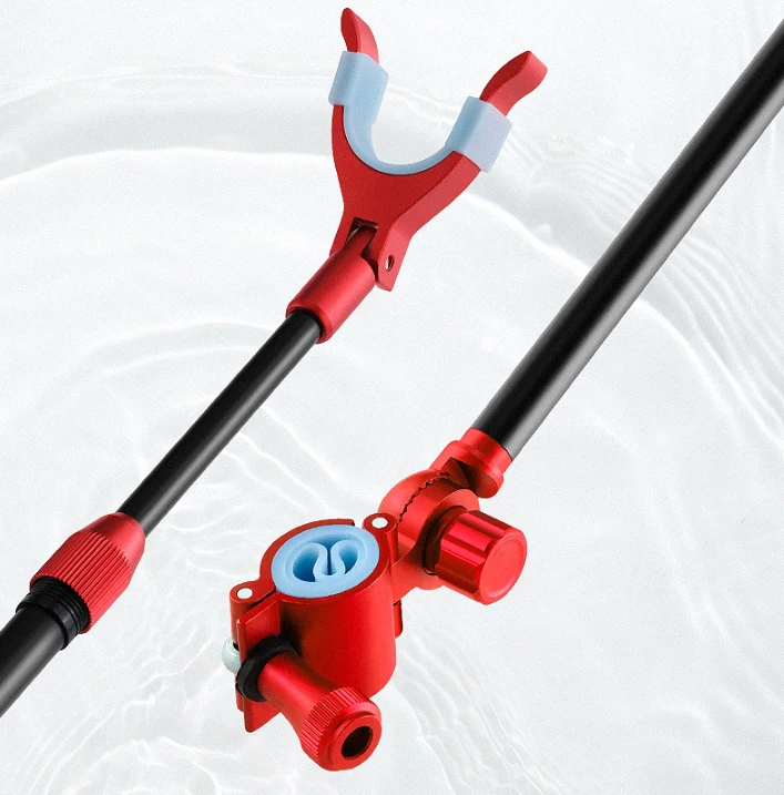 Aluminum Alloy Fishing Rod Bracket Fishing Rod Support Frame Telescopic Brackets Fishing Rod Holder Extend Stretched Pole Stand