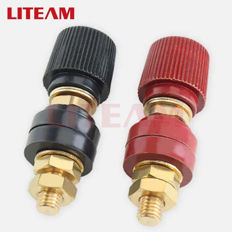 M6 M8 M10 External Thread All Copper 333 & 555Type Stud Premium Remote Battery Power Junction Post Connectors Brass