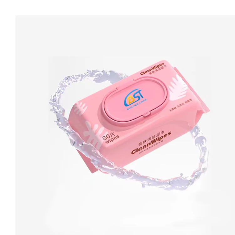 Baby Wipes Wipe Tissue Cotton Non-woven Hand Mouth Cleaning 80pcs Water wipes Sensitive Newborn Biodegradable Unscented