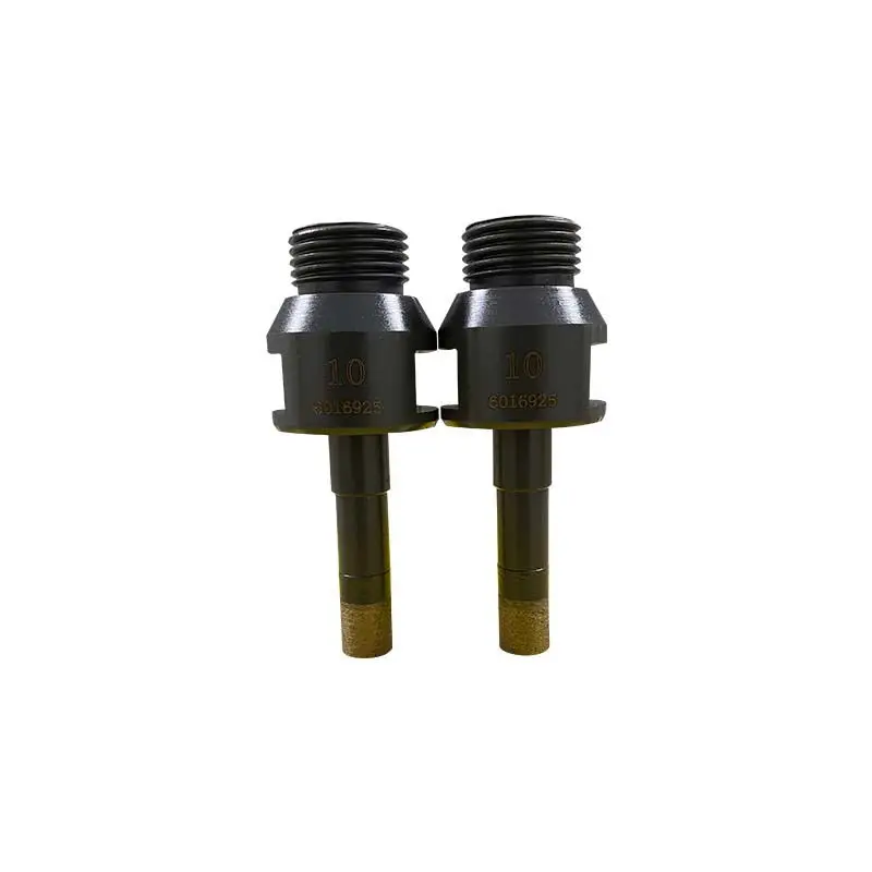 Siamese threaded glass drill bit, bronze sintered diamond drill bit