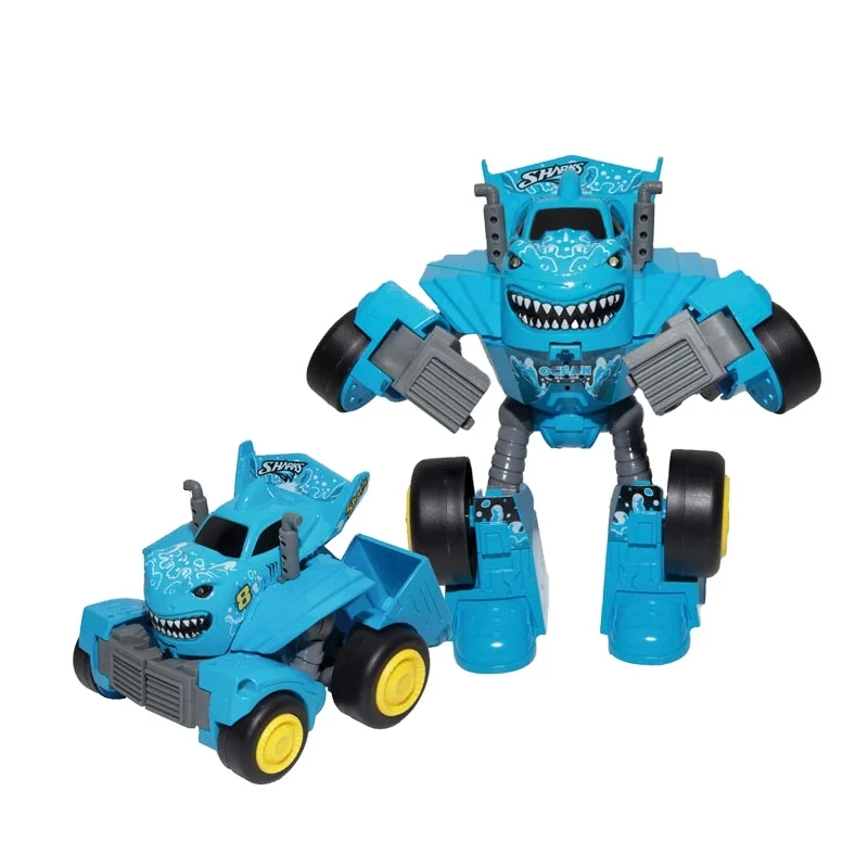 ITTL New arrival alloy robot model series touch sensing deformation walking robot toy with light