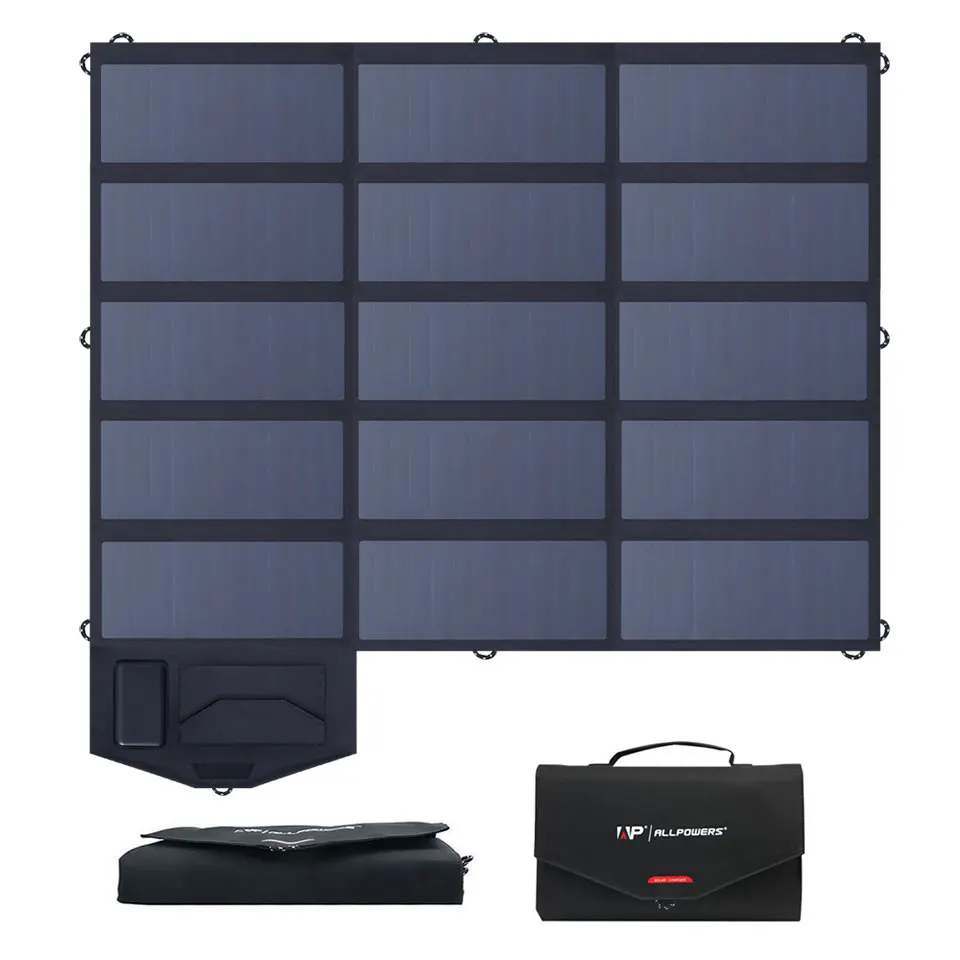 100W Foldable Solar Panel with High Conversion Solar Bags for Camping RV Charge Mono Solar Panel