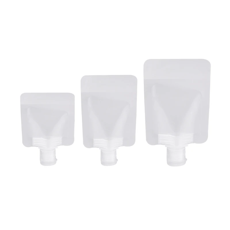 Sample Liquid Plastic Spout Bag Translucence Cream Essential Oil Skin Lotion Packaging Spout Pouch for Cosmetic Makeup
