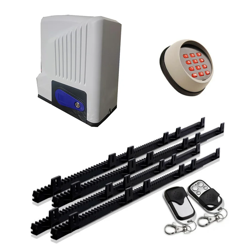 Automatic Door Operators AC 1300kg Heavy Duty Sliding Gate Opener Control Board Remote Control Gate Motor