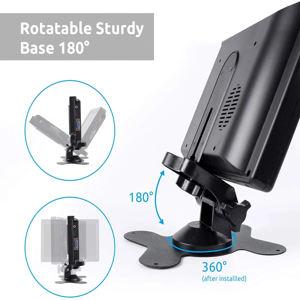 Display Screen Factory Wholesale 7 8 10Inch Multi-interface Hd Computer Mini Portable Lcd Tv Monitor With Speaker Av Vga Input