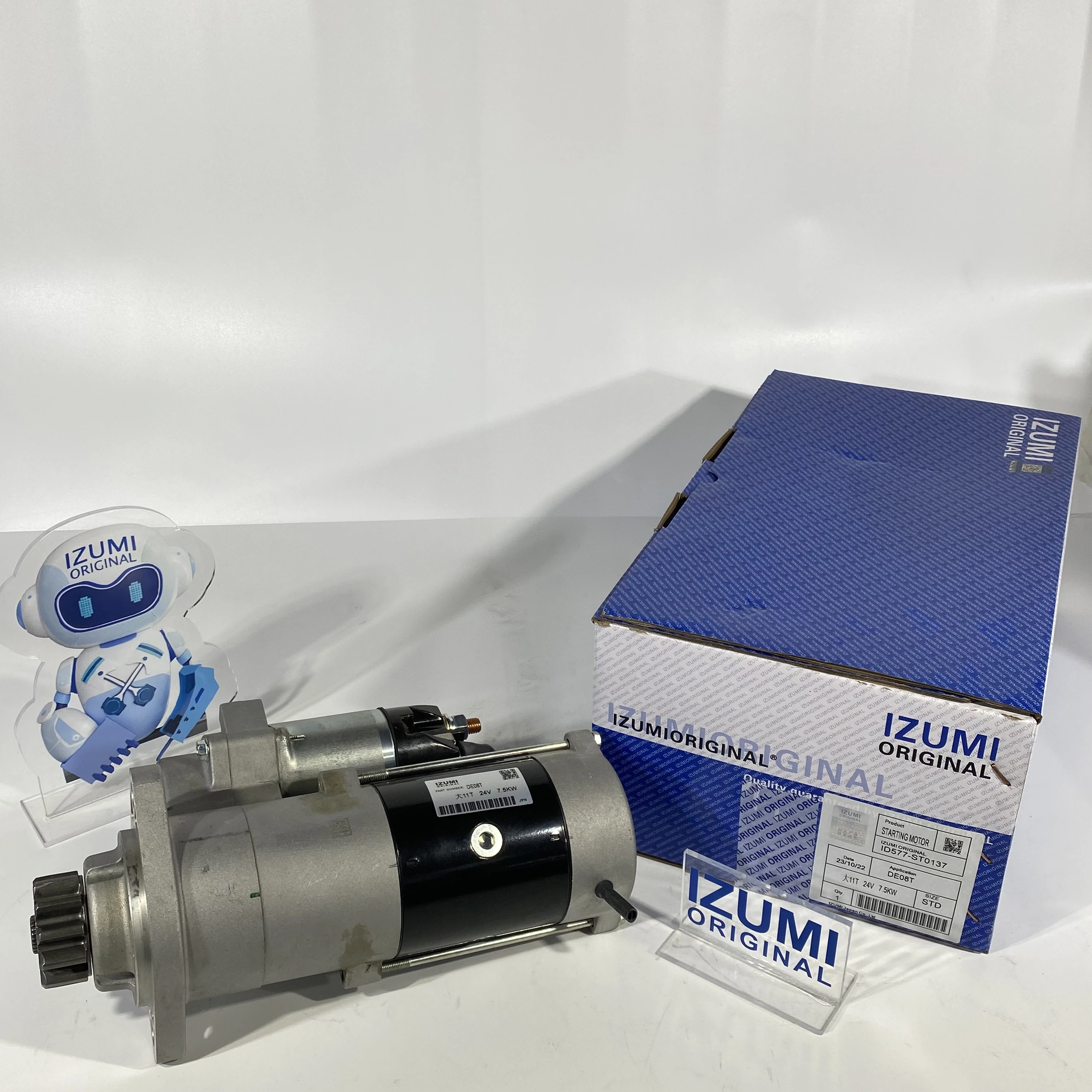 IZUMI Original DB58T 24V 11T 4.5KW Starter Motor DE08T 7.5kw Suitable for DOOSAN