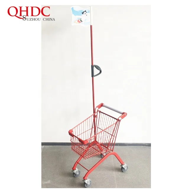 Color Powder Coating Metal Shopping Trolley Carts Kid Trolley