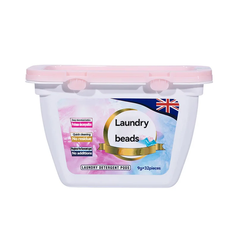 Laundry condensation beads box 8g*50 concentrated decontamination laundry beads strong home pack wholesale