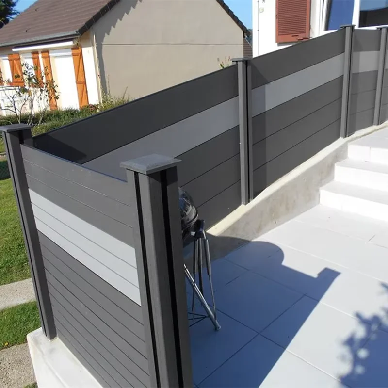 high quality Wood Plastic Composite WPC Fence Post Panels Door Boards Wholesale Waterproof Fencing Garden Used Materia