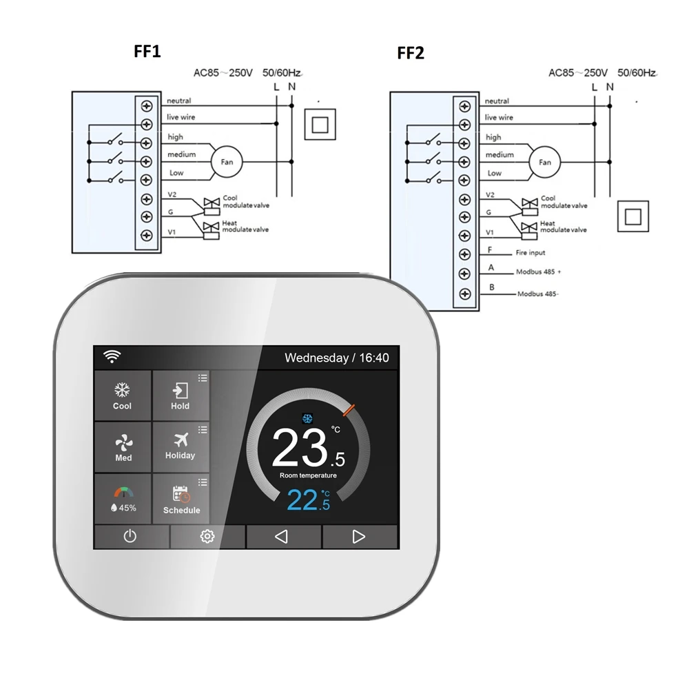 Modulating valve 4 pipe thermostat