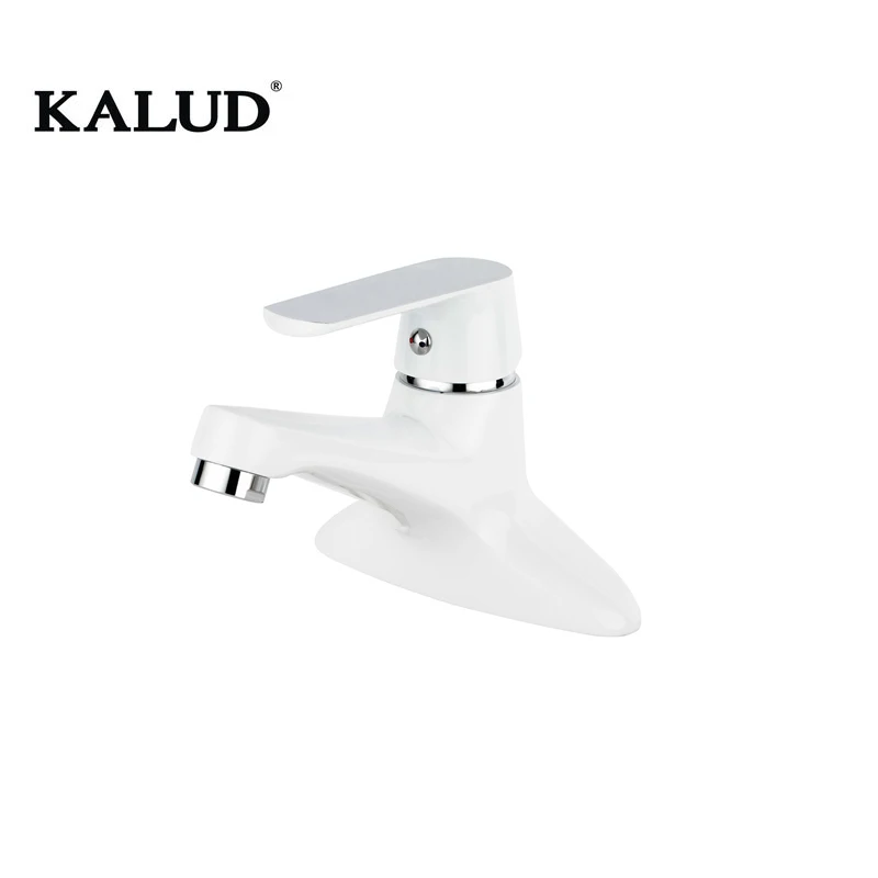 Modern Good quality  white  Single hole Single Handle Brass Faucet Water economic grade  basin taps water faucets