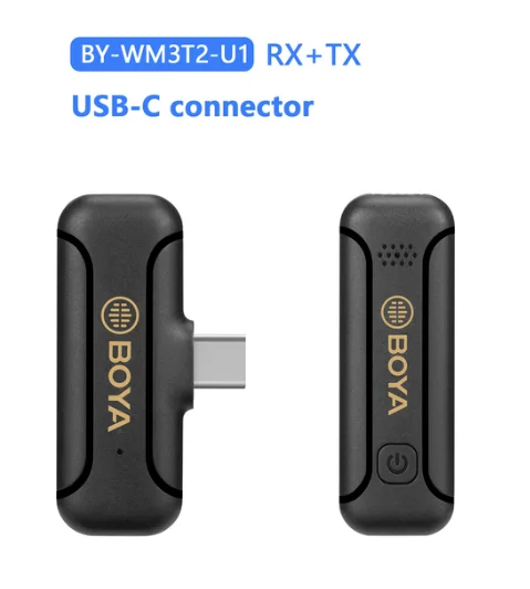BOYA BY-WM3T2 Универсальный 2 4 ГГц открытый беспроводной петличный живой микрофон для iPhone