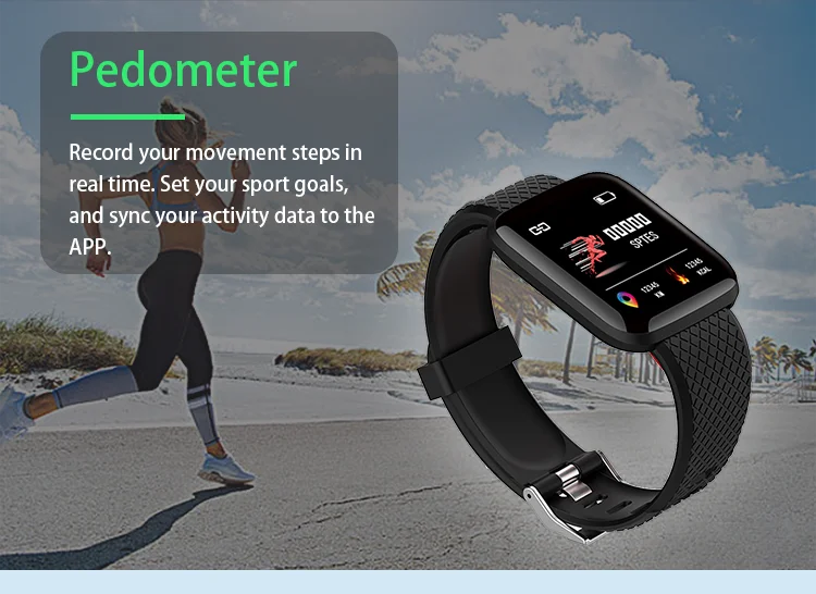 
Waterproof Smartwatch 116 Plus Smart Watch New Hot Selling Popular Sport Ios Heart Rate Tracker Android Fitness Tracker ROHS TFT 