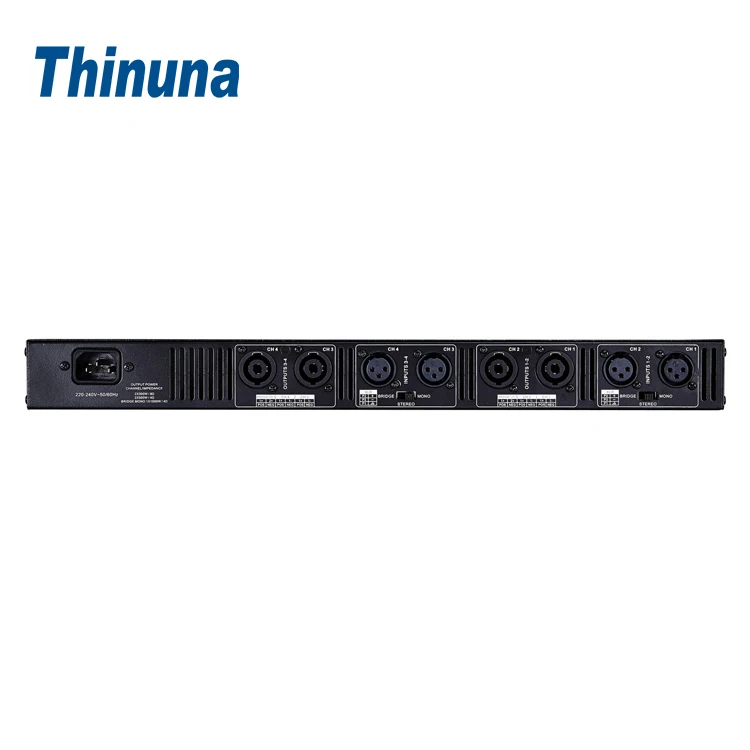 Thinuna DA-4300 четырехканальный 500 Вт 4ohm стерео усилитель 4 канала 1U профессиональная аудиосистема класса D цифровой