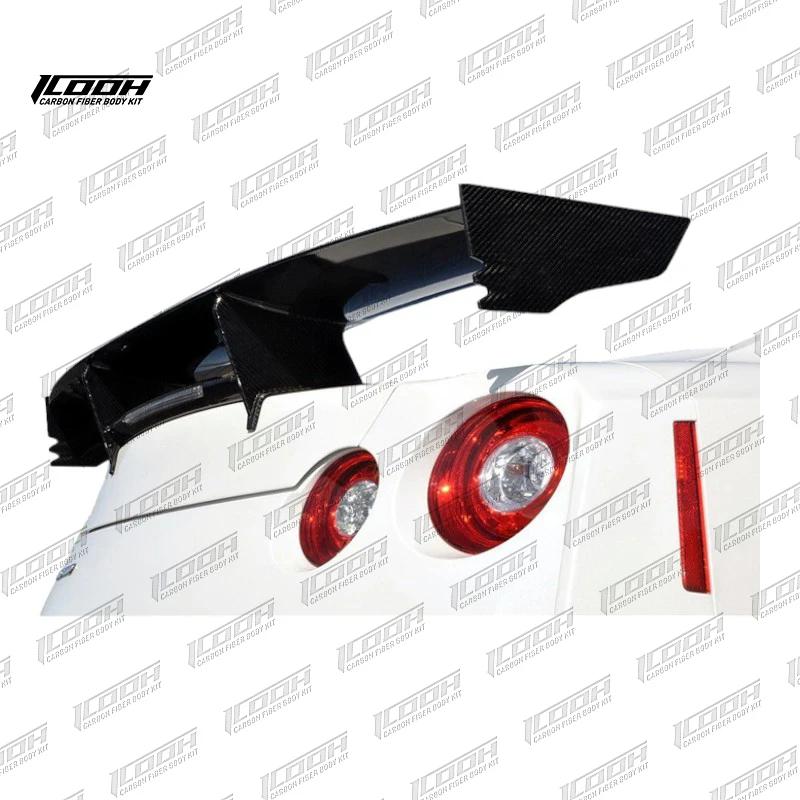 ICOOH Racing GTR R35 NISMO Style Carbon Fiber Fibre Body Kit Rear Spoiler Wing For Nissan GTR R35