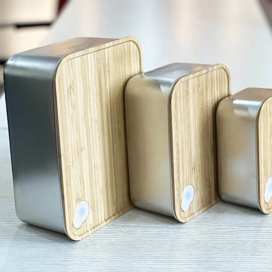 zhongte New Trend Bamboo Lid Airtight Stainless Steel Food Storage Boxes Set Eco-friendly Meal Prep Containers