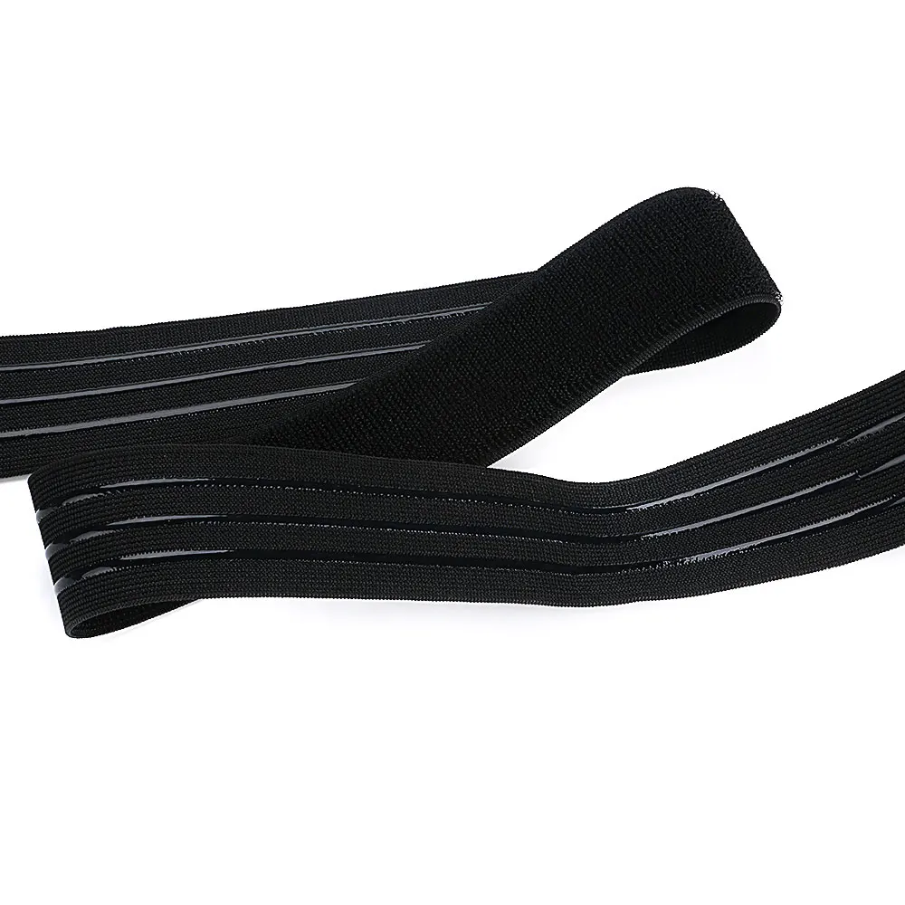 Anti-Slip Silicone Elastic Band Non-Slip Silicone Black White Elastic Band for Garments