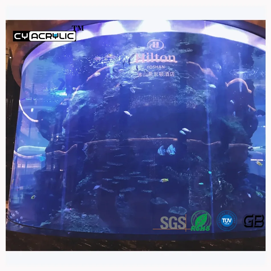 
cylinder acrylic decoration aquarium fish tank 