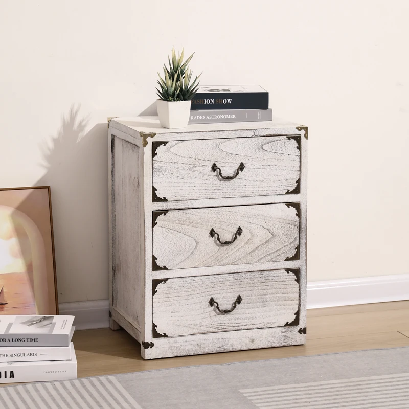 European solid wood multi-chest living room bedroom storage cabinet retro to do old combination lockers