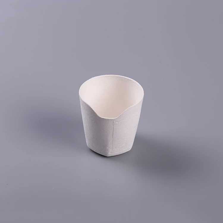 Custom Compostable Eco friendly biodegradable Sugarcane Bagasse Pulp Molded Tea Cup