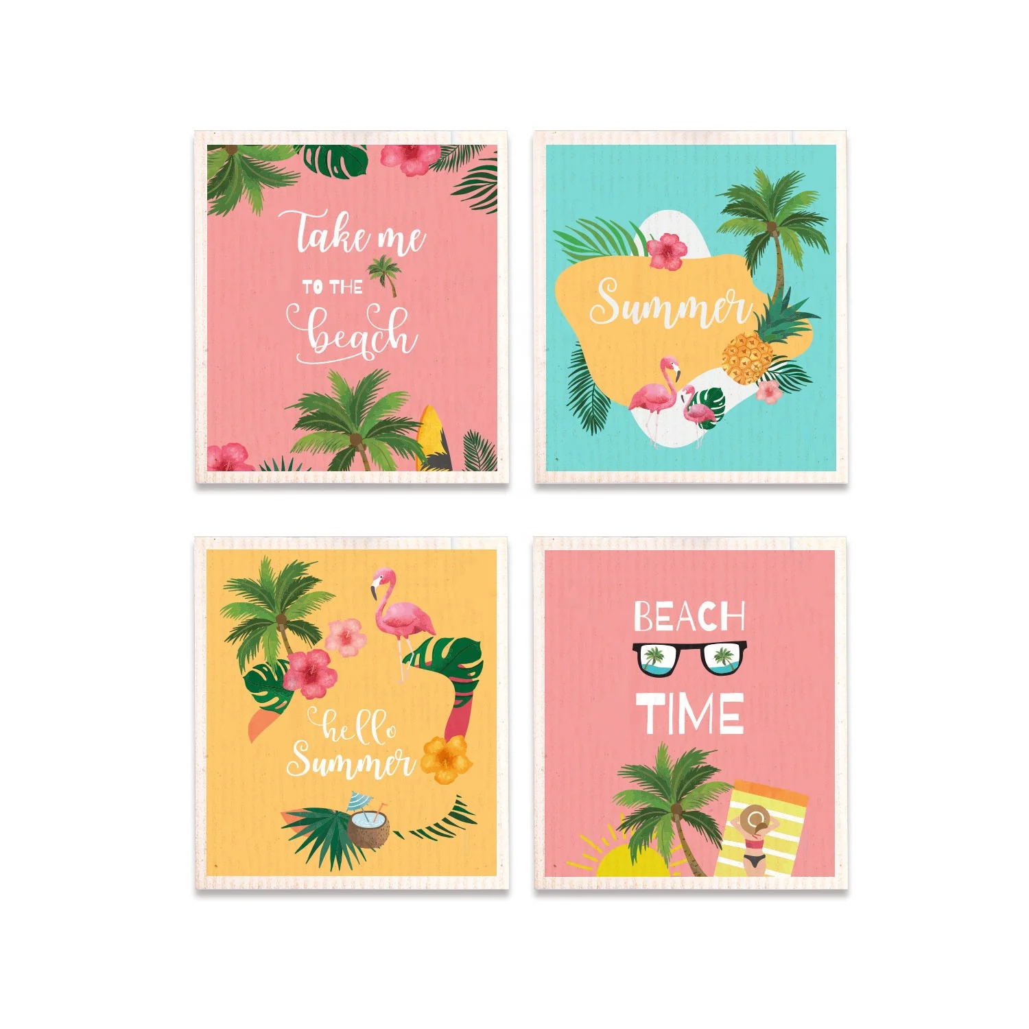 Custom Swedish Kitchen Printed Absorbent Cellulose Sponge Cloths Quick Drying Washable Reusable Paper Towels for Cleaning