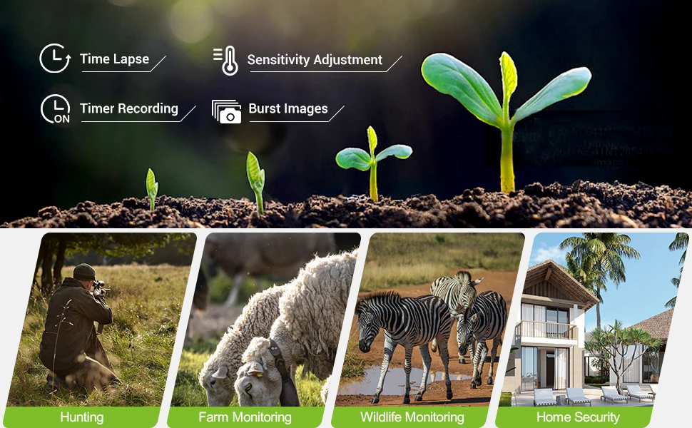 2022 New Arrival Infrared Night Vision Trail Camera 0.2s Triggering Time Motion Sensor Dual len Camera