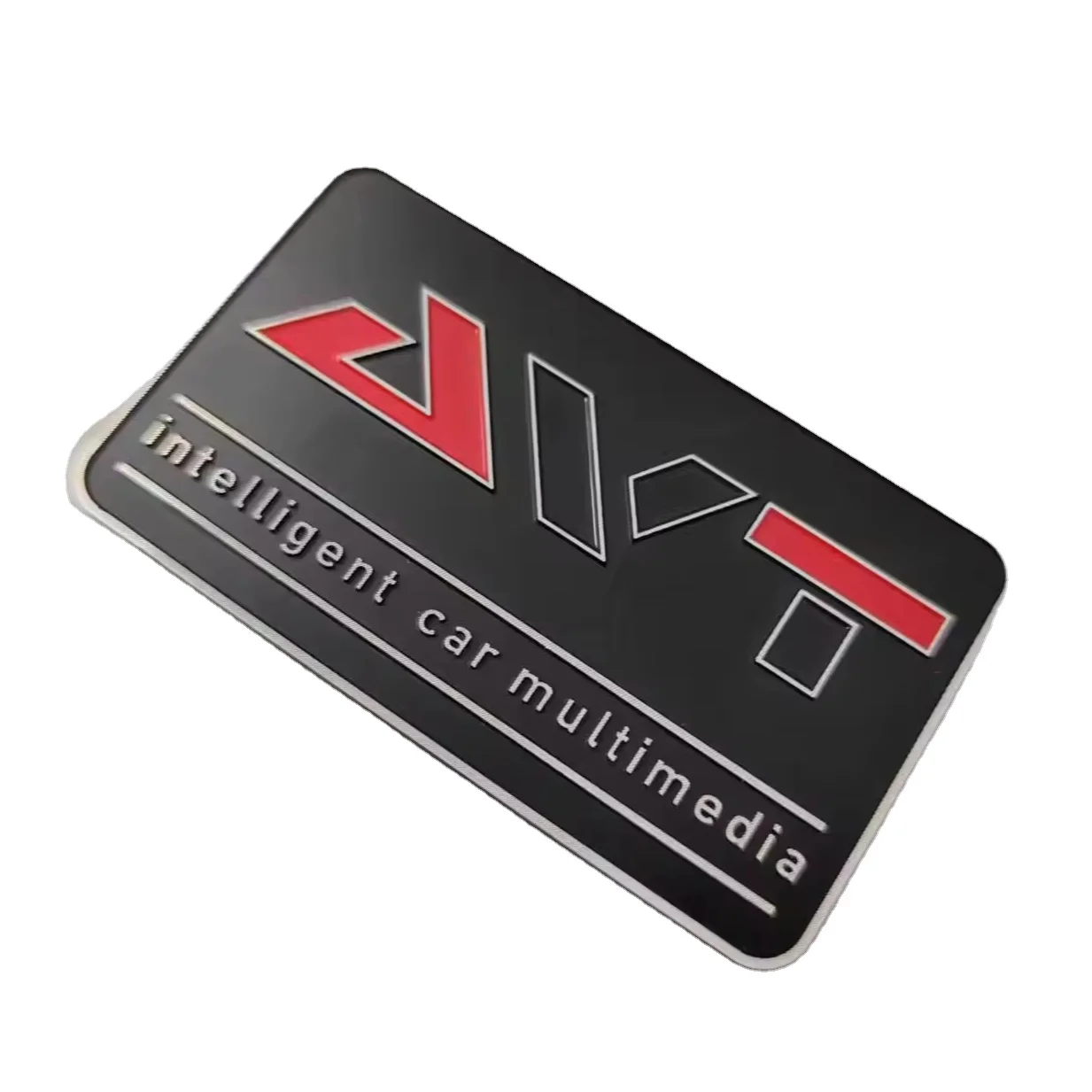 Custom Luxury Decorative Metal Name Plates Painted Auto Plate Aluminum Embossed Logo Nameplate