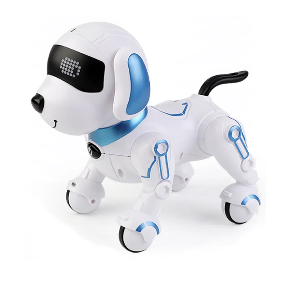 Remote Control orange and blue Robotic Puppy Toy Fun and Programmable Stunt Dog for Kids