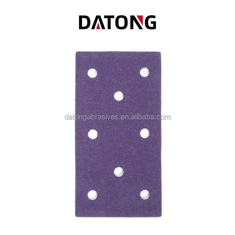 Datong factory High quality  abrasives sand paper 95x180mm Grit 100  Round Ceramic purple Sanding Disc