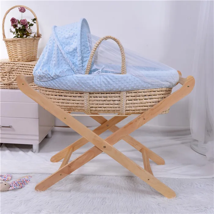 Hot sell moses baby basket bassinet with fixed stand