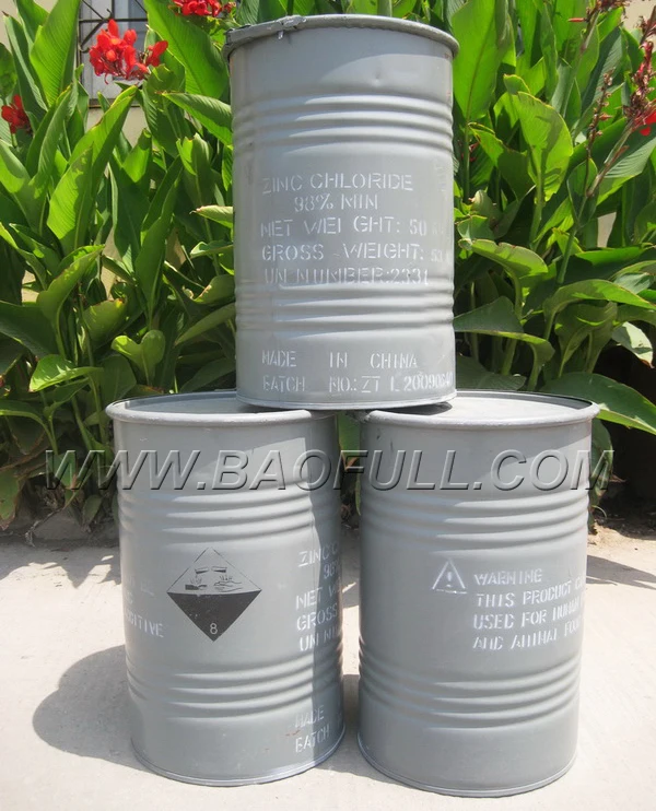 Cheap price and high quality zinc chloride 98%