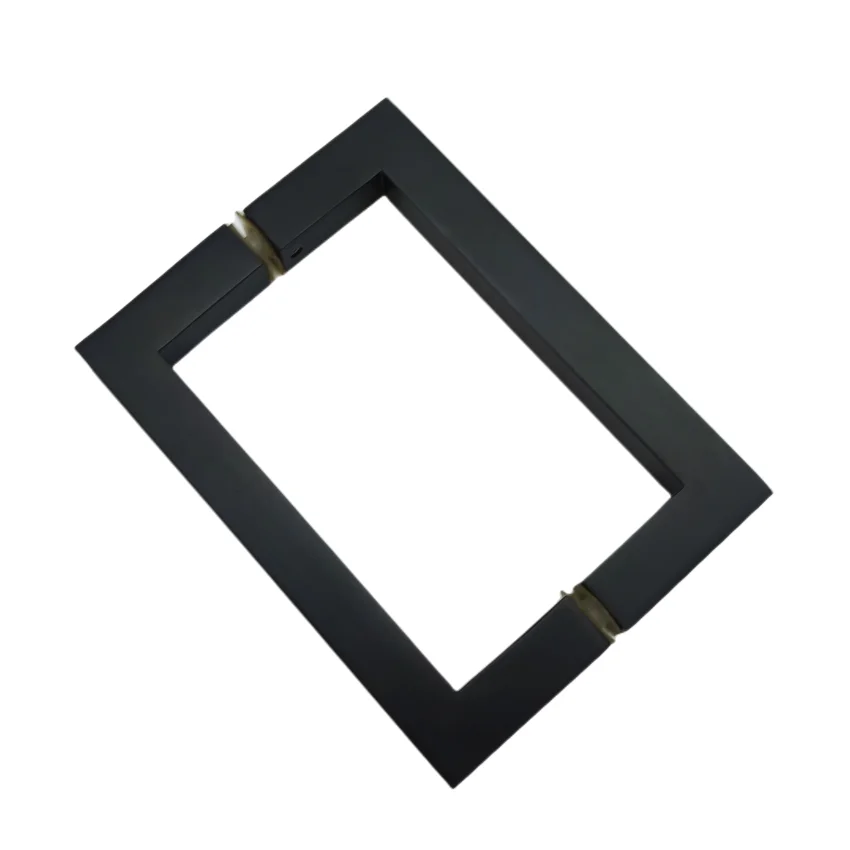 Square/Rectangle Stainless Steel Push Pull Door Handle for Solid Wood Timber, Glass and Steel Doors, Matt Black Finish