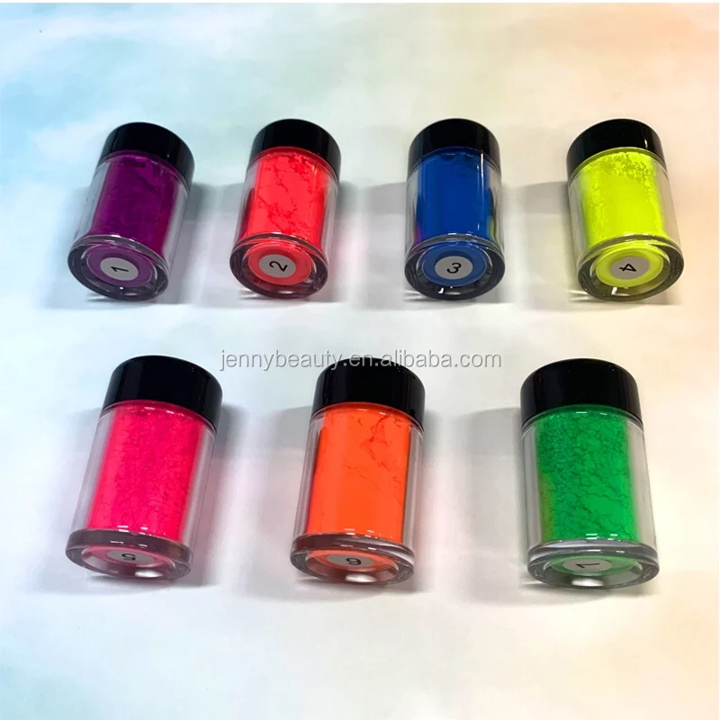 
Wholesale Makeup Eyeshadow High Pigment Neon Color UV Glow Eye Makeup Loose Powder 