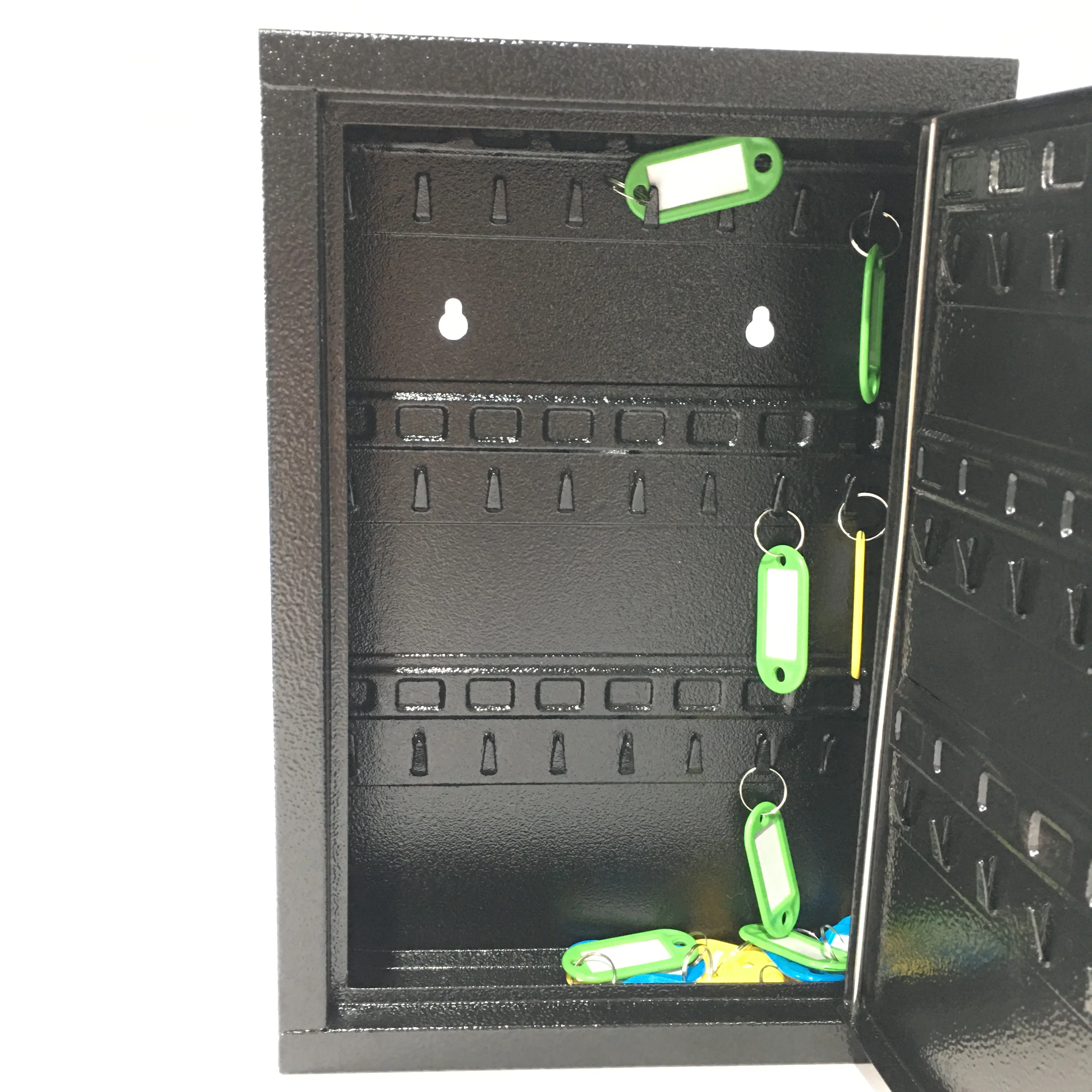 Square corner Black  Cold Rolling Steel Metal Wall Mounted Key Lock  32  Key  Box cabinet