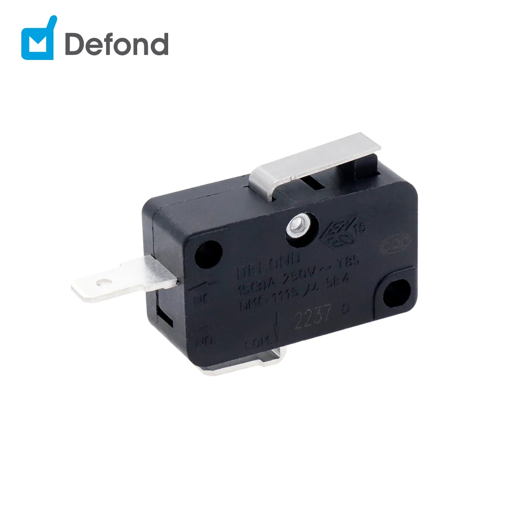 New Defond micro switch 2 pin 250 125Vac 15A spst micro switch t85 5e4 electronic DMC-1115-AA-GAH34-01R short lever micro switch