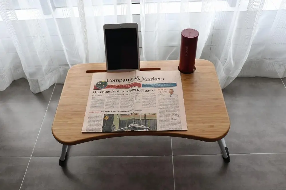 Бамбуковый складной стол для завтрака, Сервировочная кровать, подставка для ноутбука, компьютерный стол